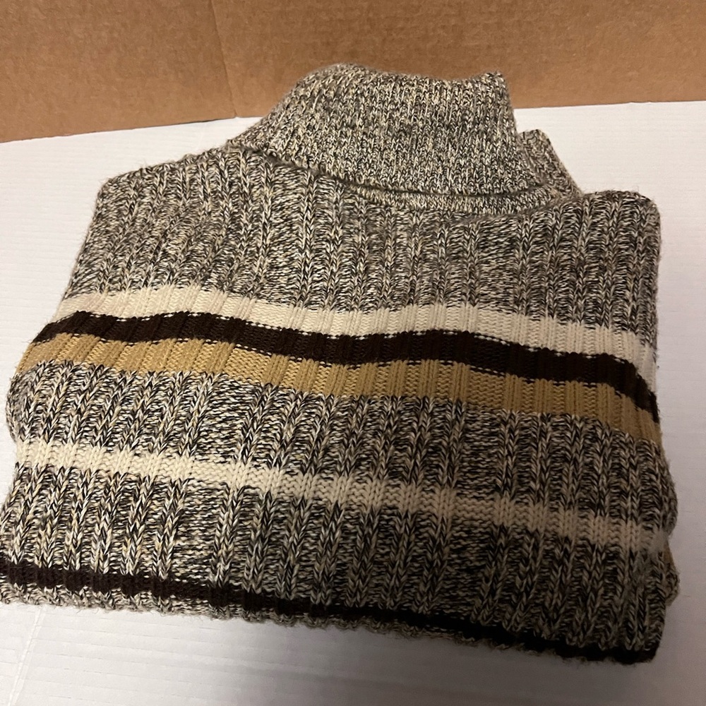 3 for $30 Comfy Cozy Oversized Sweater Striped Brown, Cream, and Tan turtleneck